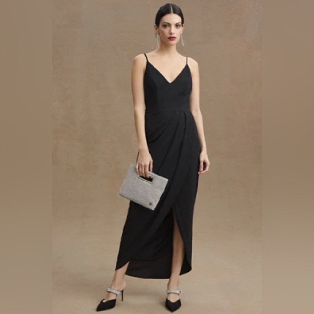 BHLDN Elegant Black Maxi Dress